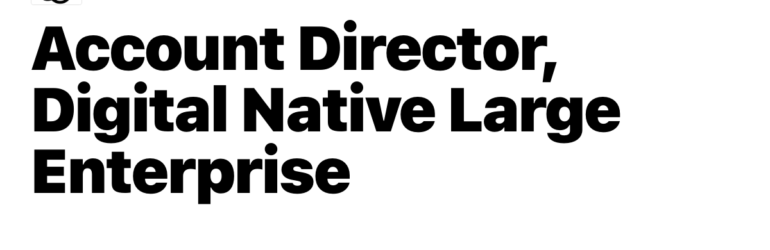 Account Director, Digital Native